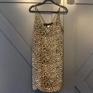 Peyton Jensen animal print spaghetti strap dress